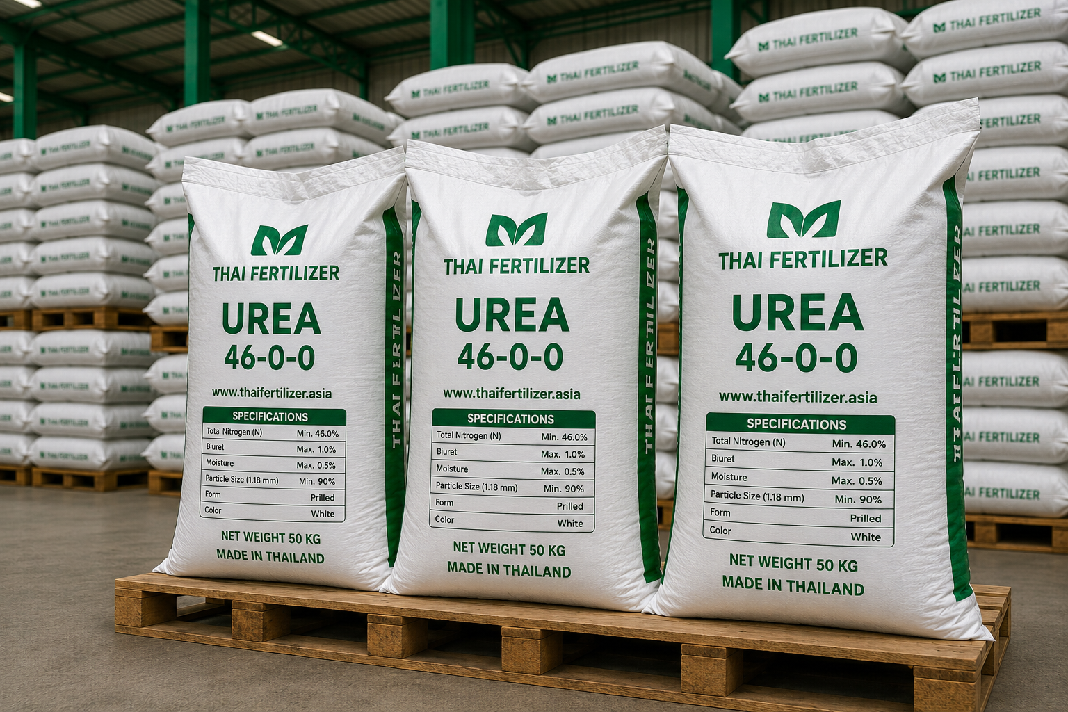 Fertilizer Bags on Pallets Fertilizer bags on pallets ready for cotton production agriculture