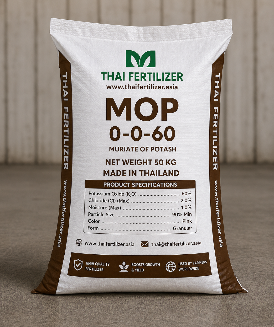 MOP vs SOP Potassium Fertilizer MOP 0-0-60 muriate of potash fertilizer bag compared with SOP