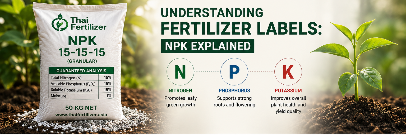 NPK fertilizer bag showing nutrient label for understanding fertilizer labels