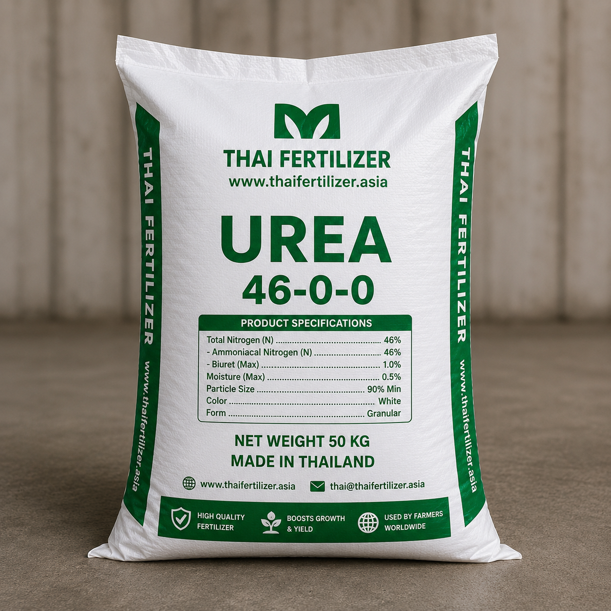 Urea 46-0-0 fertilizer bag for wheat production agriculture